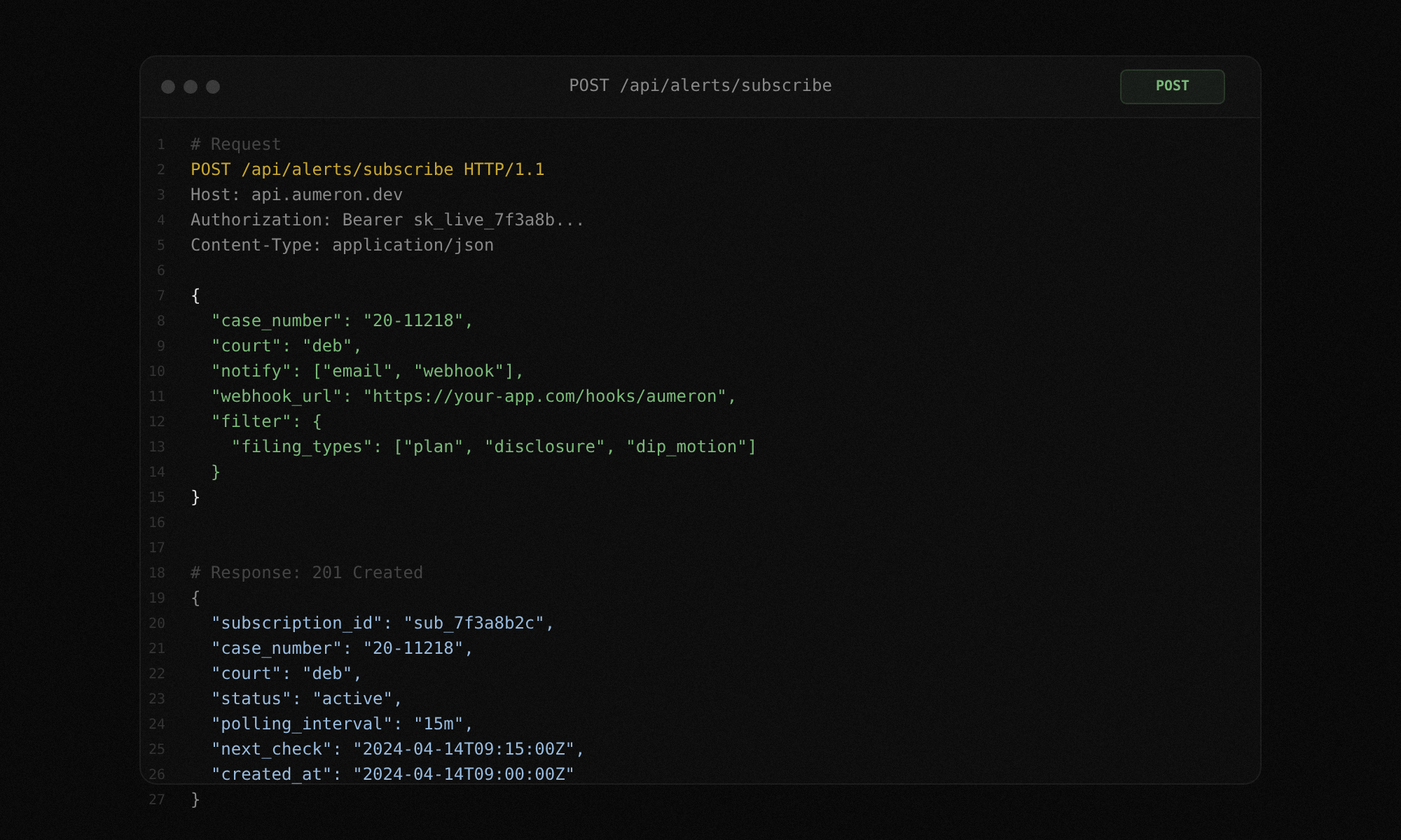 Multiple case subscriptions via API